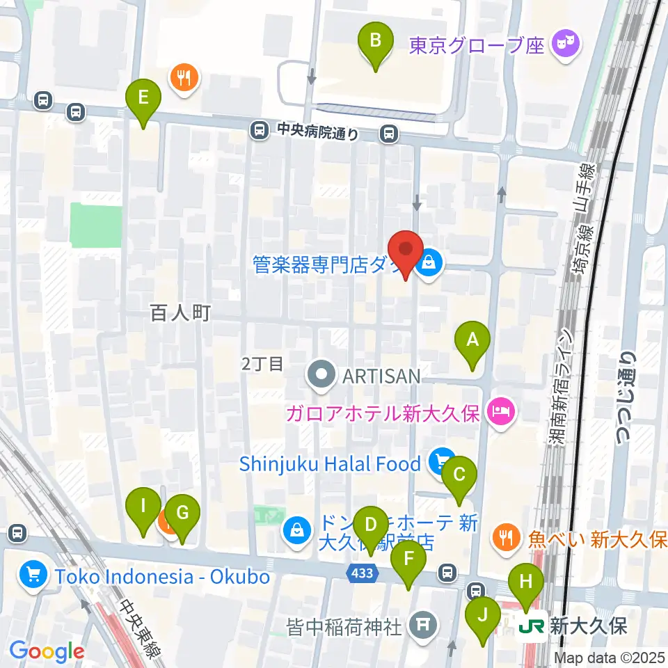 ダ・カーポ周辺のコンビニエンスストア一覧地図