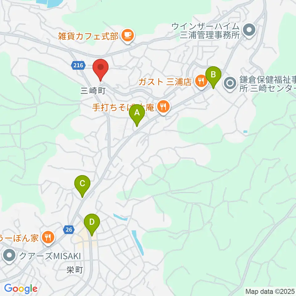 ぴよよ楽器周辺のコンビニエンスストア一覧地図