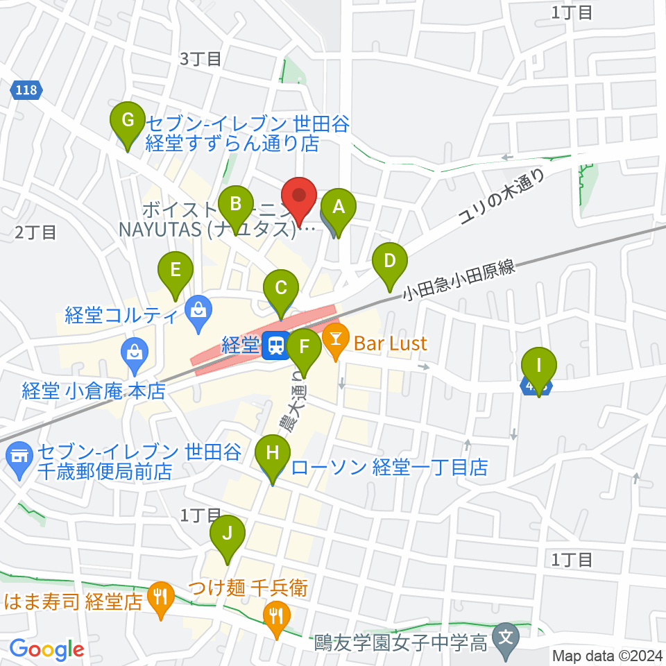 三味線亀屋邦楽器周辺のコンビニエンスストア一覧地図