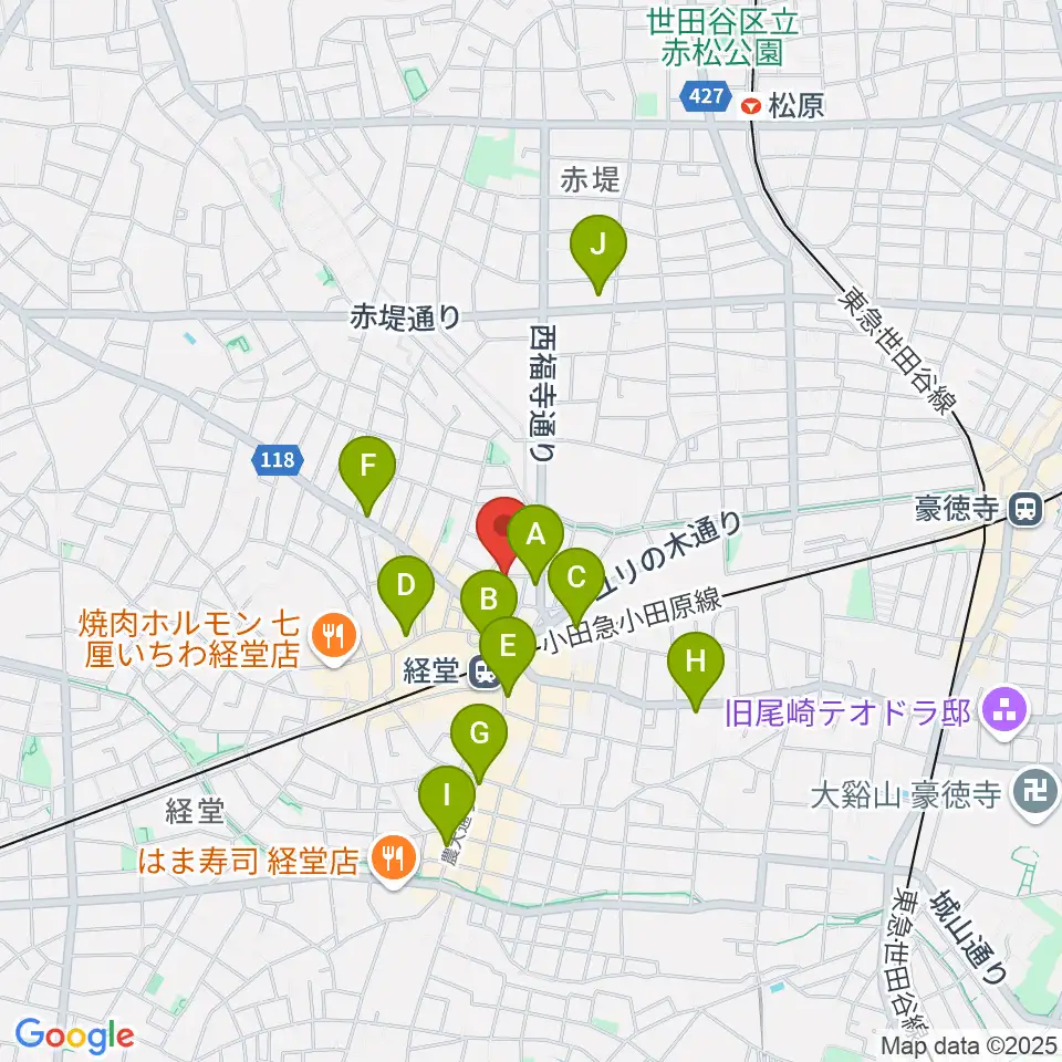 三味線亀屋邦楽器周辺のコンビニエンスストア一覧地図