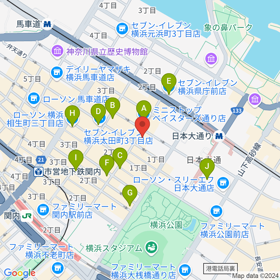 A.B.SMILE周辺のコンビニエンスストア一覧地図