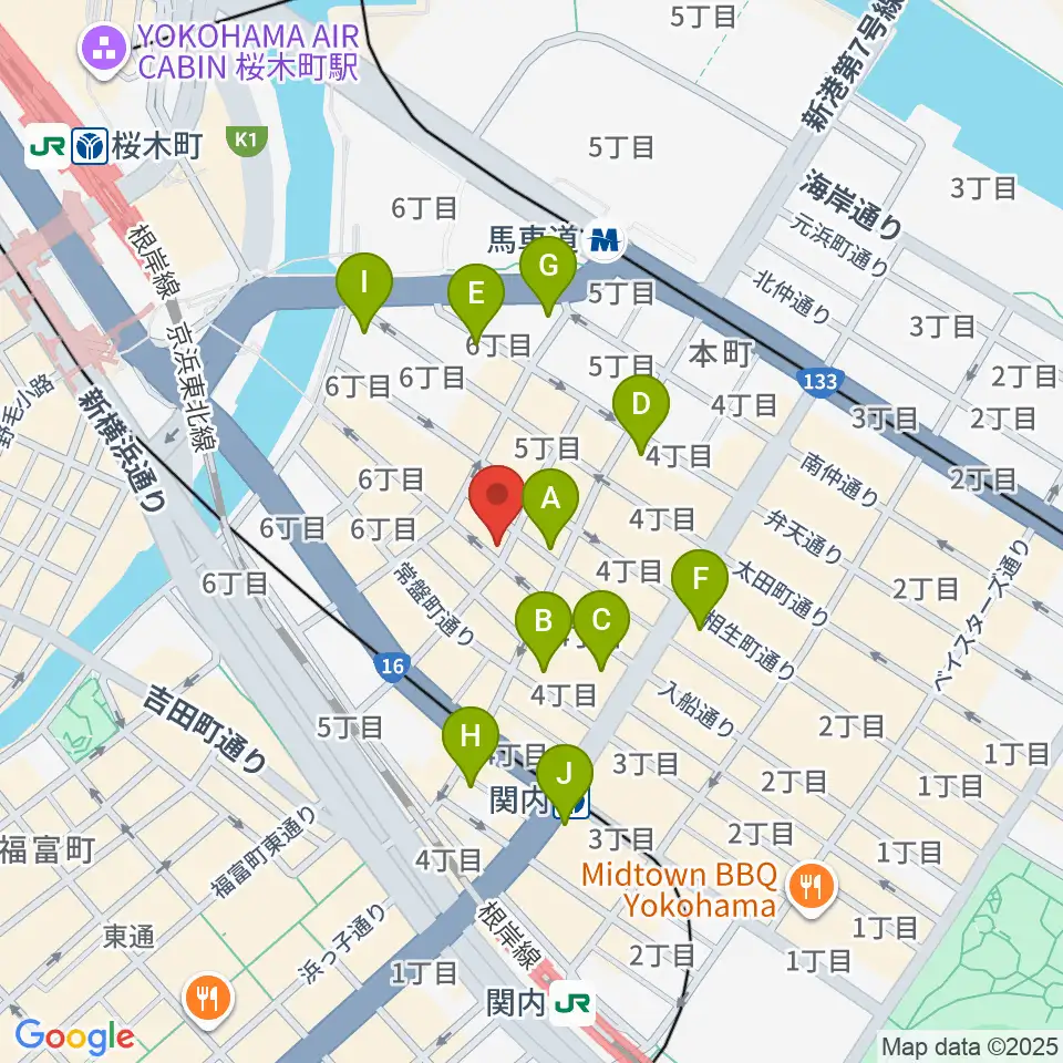 横浜エアジン周辺のコンビニエンスストア一覧地図