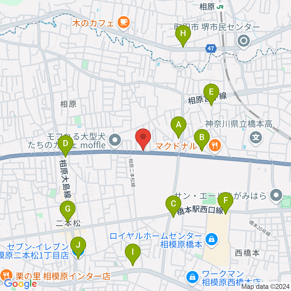 あらきピアノ教室周辺のコンビニエンスストア一覧地図