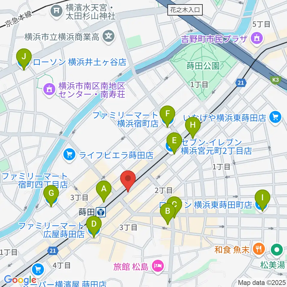 リトミック音楽教室リズムの森周辺のコンビニエンスストア一覧地図