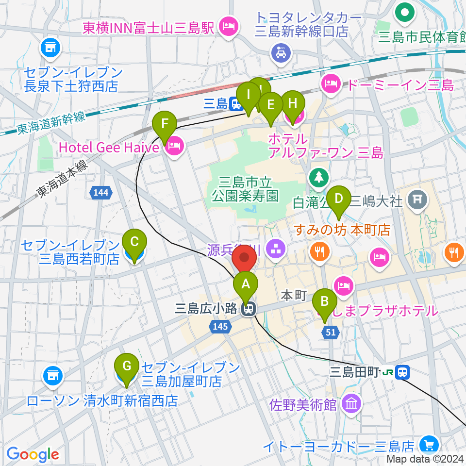 ゴリラハウス周辺のコンビニエンスストア一覧地図