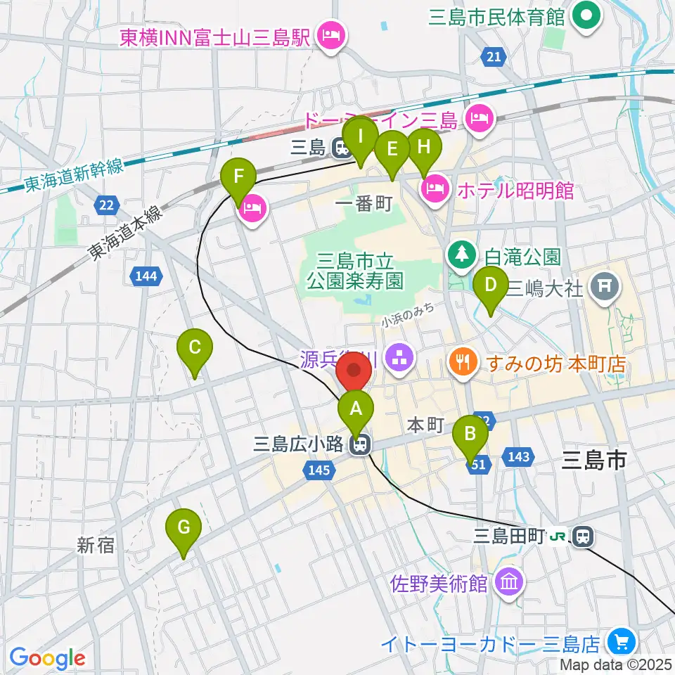 ゴリラハウス周辺のコンビニエンスストア一覧地図