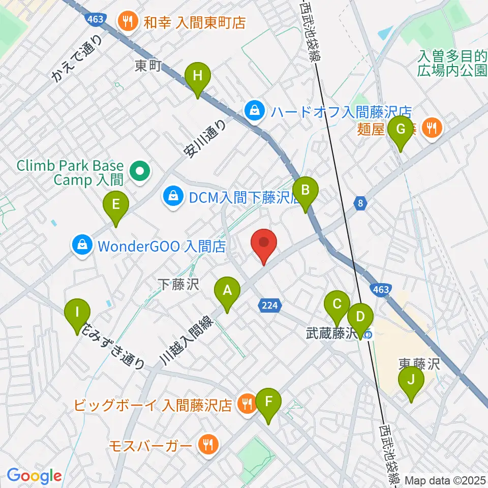 マインズ・ミュージック・スタジオ周辺のコンビニエンスストア一覧地図