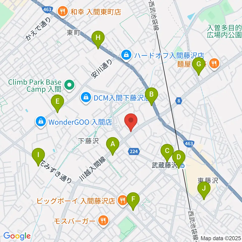 マインズ・ミュージック・スタジオ周辺のコンビニエンスストア一覧地図