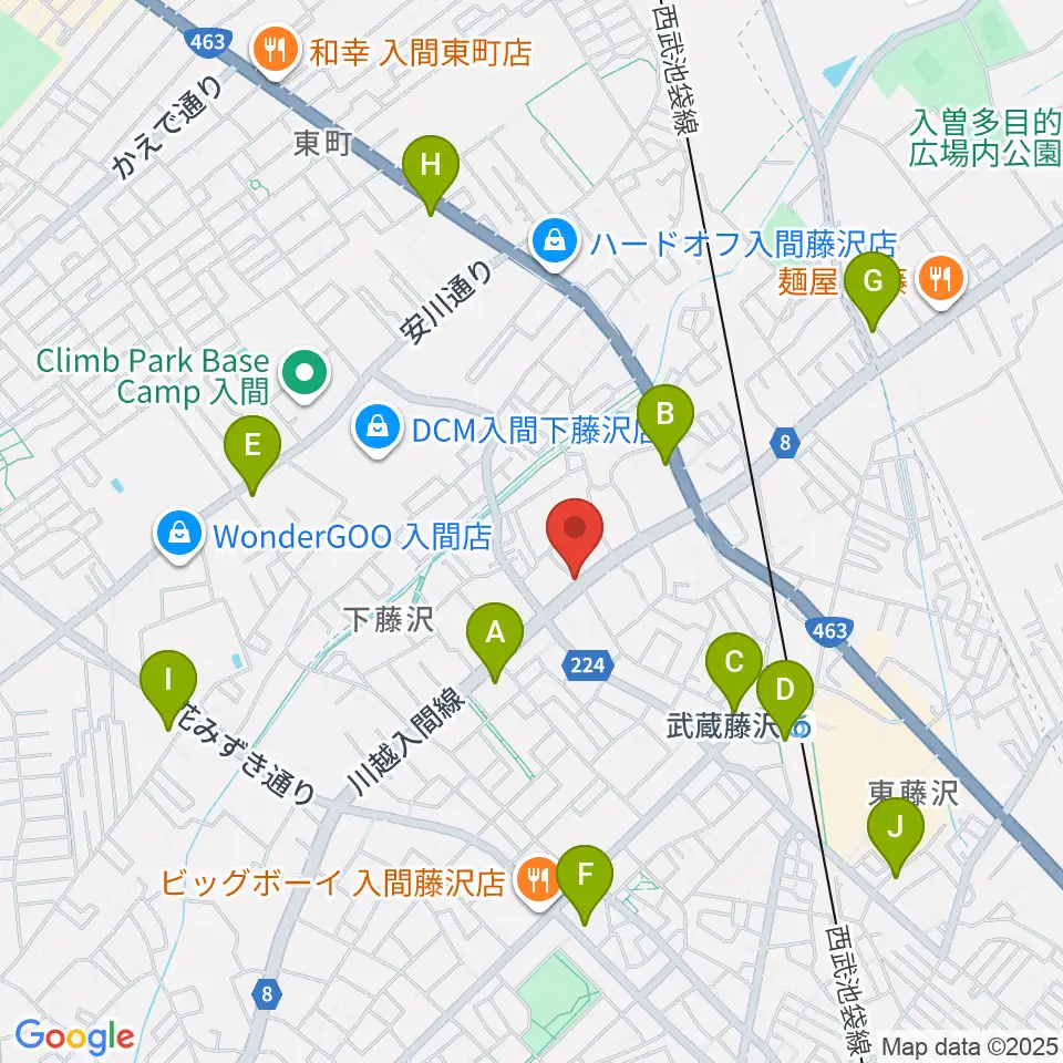 マインズ・ミュージック・スタジオ周辺のコンビニエンスストア一覧地図