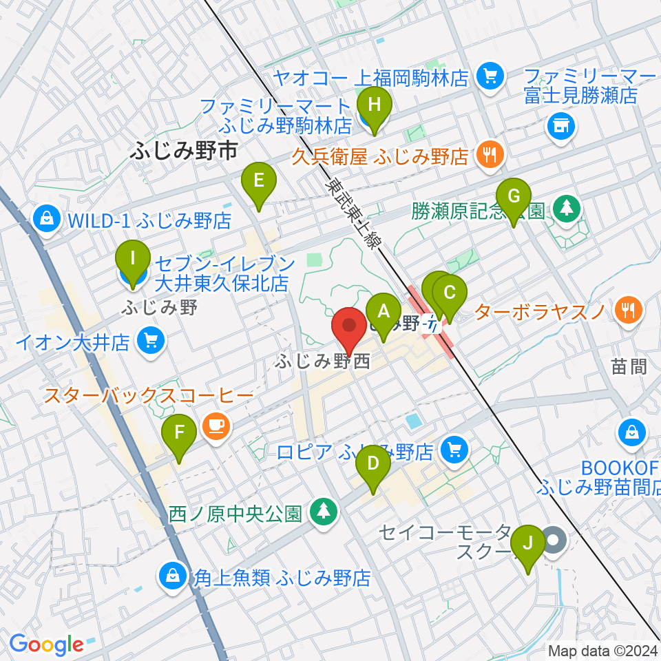 音楽教室リズム21周辺のコンビニエンスストア一覧地図