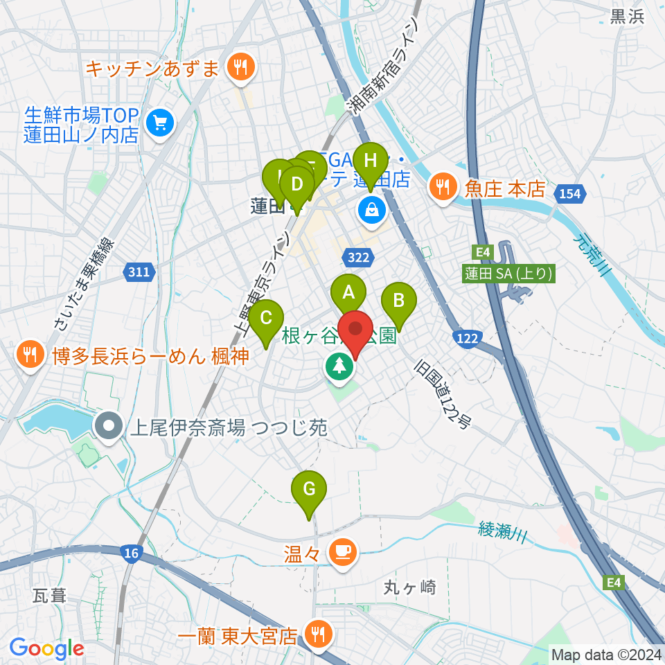 ストラックス周辺のコンビニエンスストア一覧地図