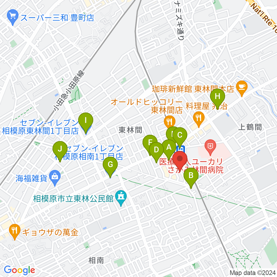 VSP音楽院周辺のコンビニエンスストア一覧地図