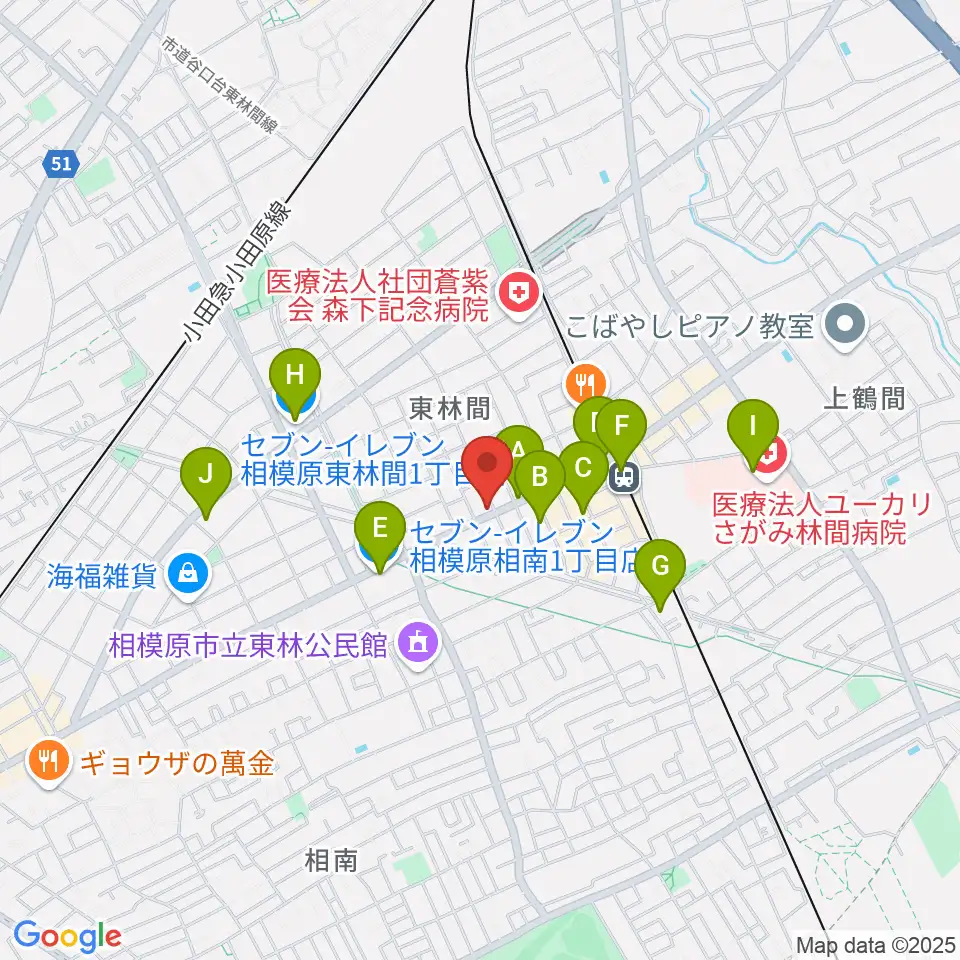 VSPピアノ工房周辺のコンビニエンスストア一覧地図