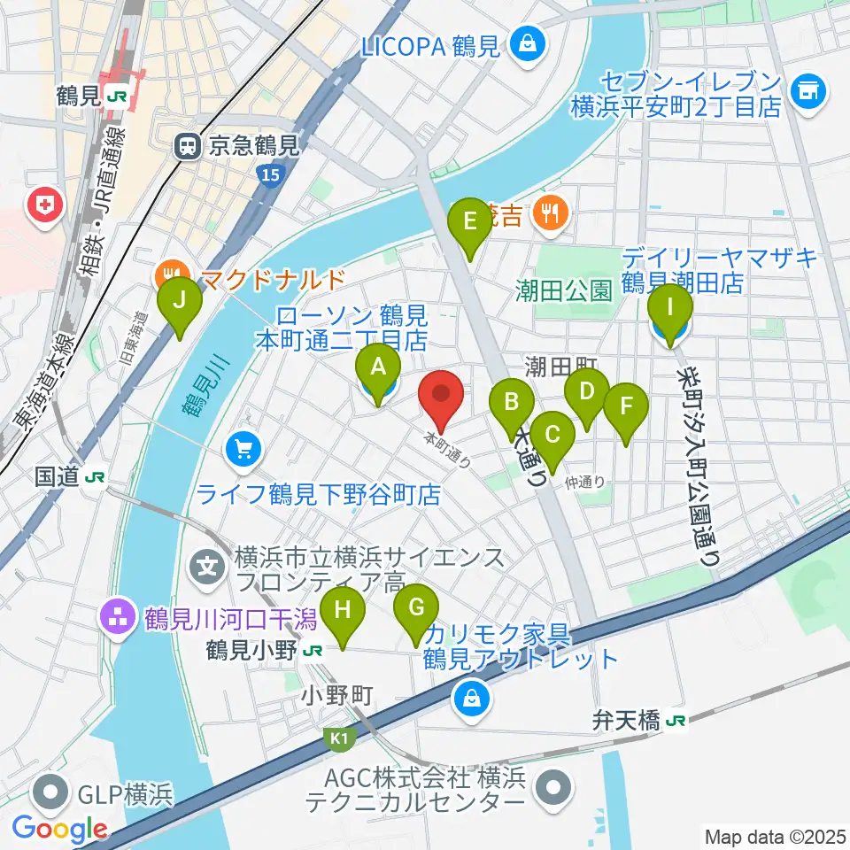 カルチャースクール・ビーム周辺のコンビニエンスストア一覧地図