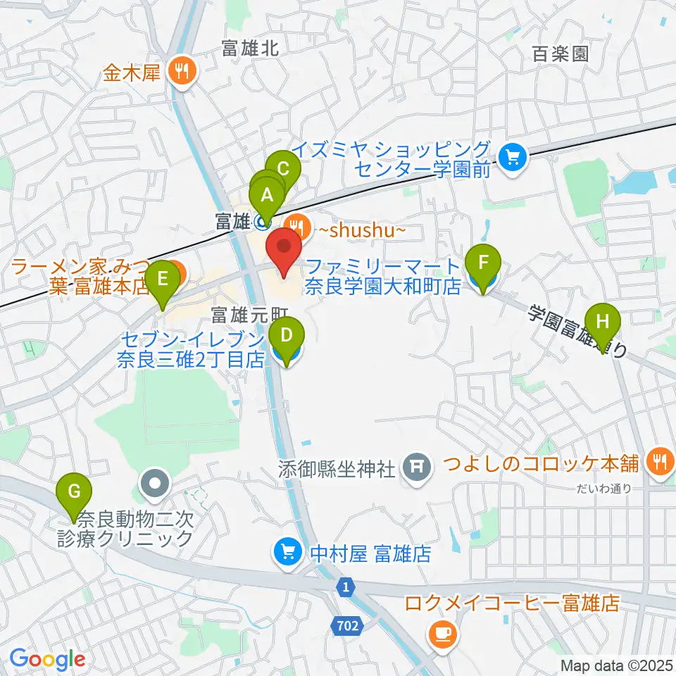 サンシャインギター周辺のコンビニエンスストア一覧地図