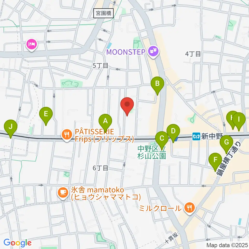 キース工房音楽教室周辺のコンビニエンスストア一覧地図