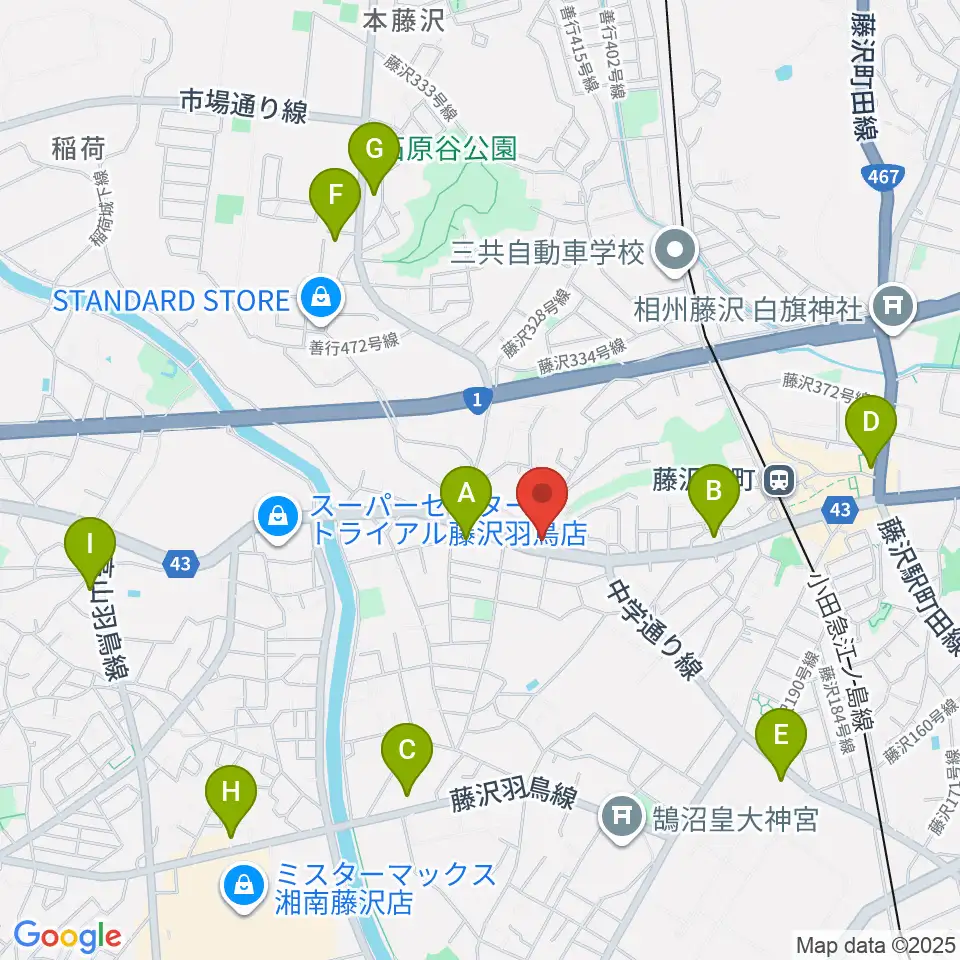 ドルチェ音楽教室 藤沢本町教室周辺のコンビニエンスストア一覧地図