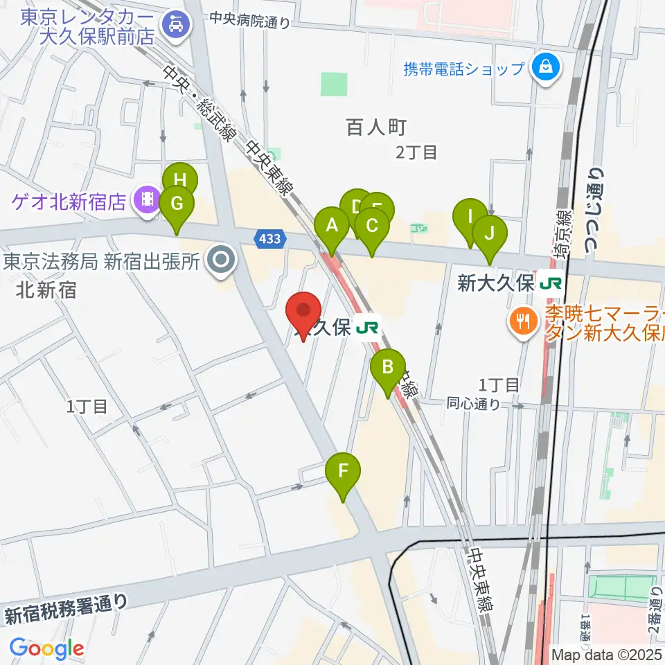 石森管楽器周辺のコンビニエンスストア一覧地図