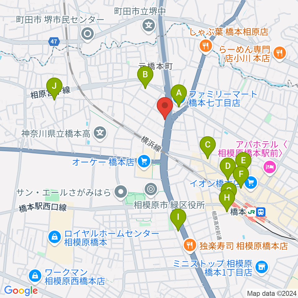 牛久保ピアノ周辺のコンビニエンスストア一覧地図