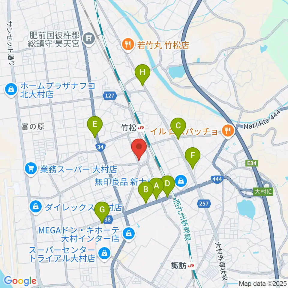 スタヂオギター教室周辺のコンビニエンスストア一覧地図