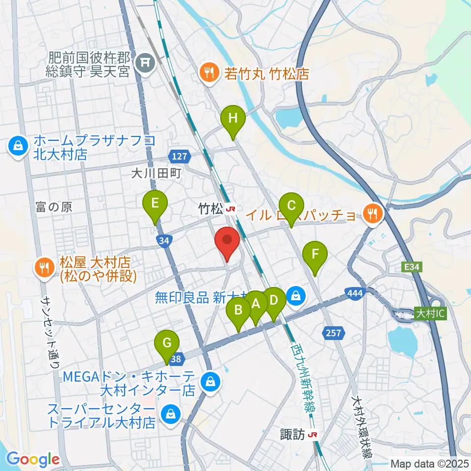スタヂオギター教室周辺のコンビニエンスストア一覧地図