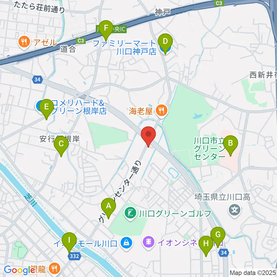 齋藤楽器工房(SAITO GUITARS)周辺のコンビニエンスストア一覧地図