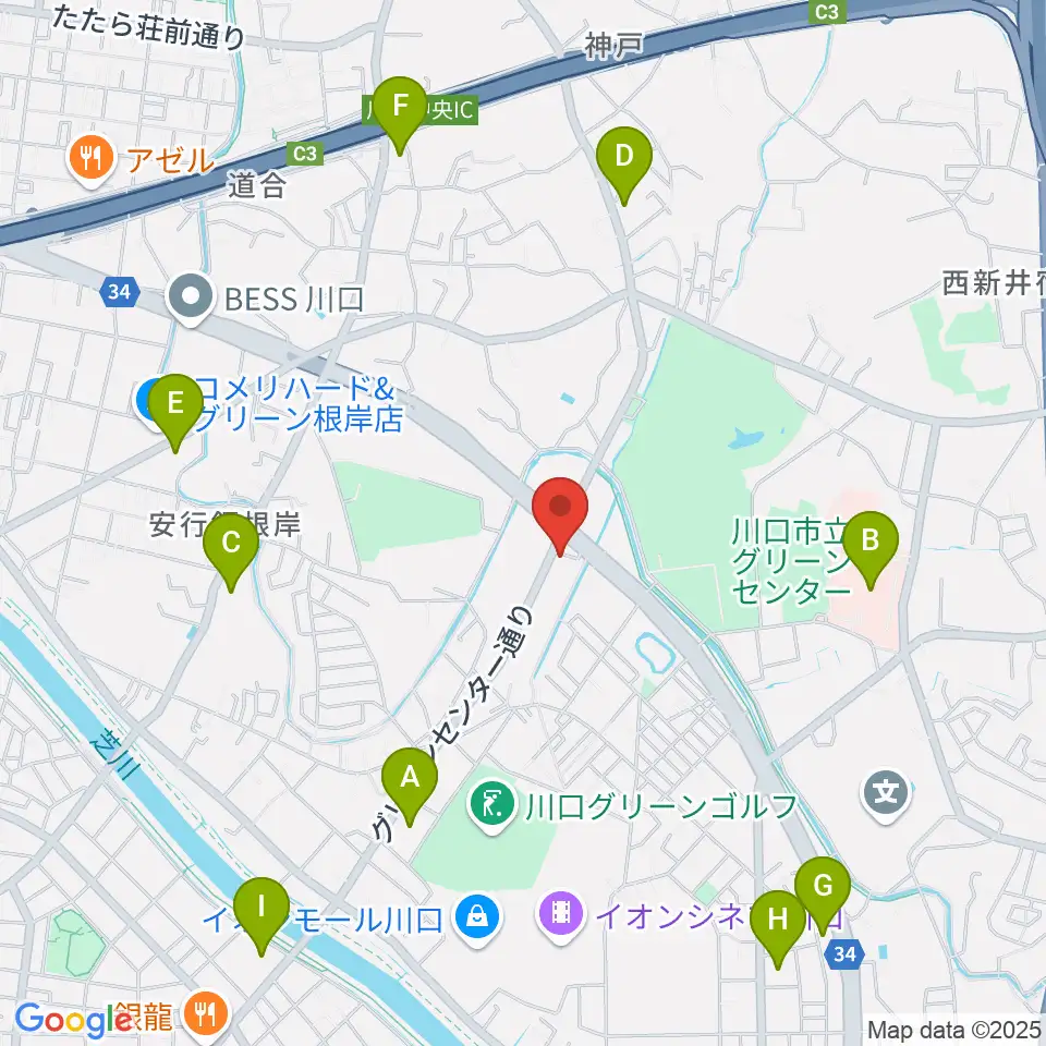 齋藤楽器工房(SAITO GUITARS)周辺のコンビニエンスストア一覧地図