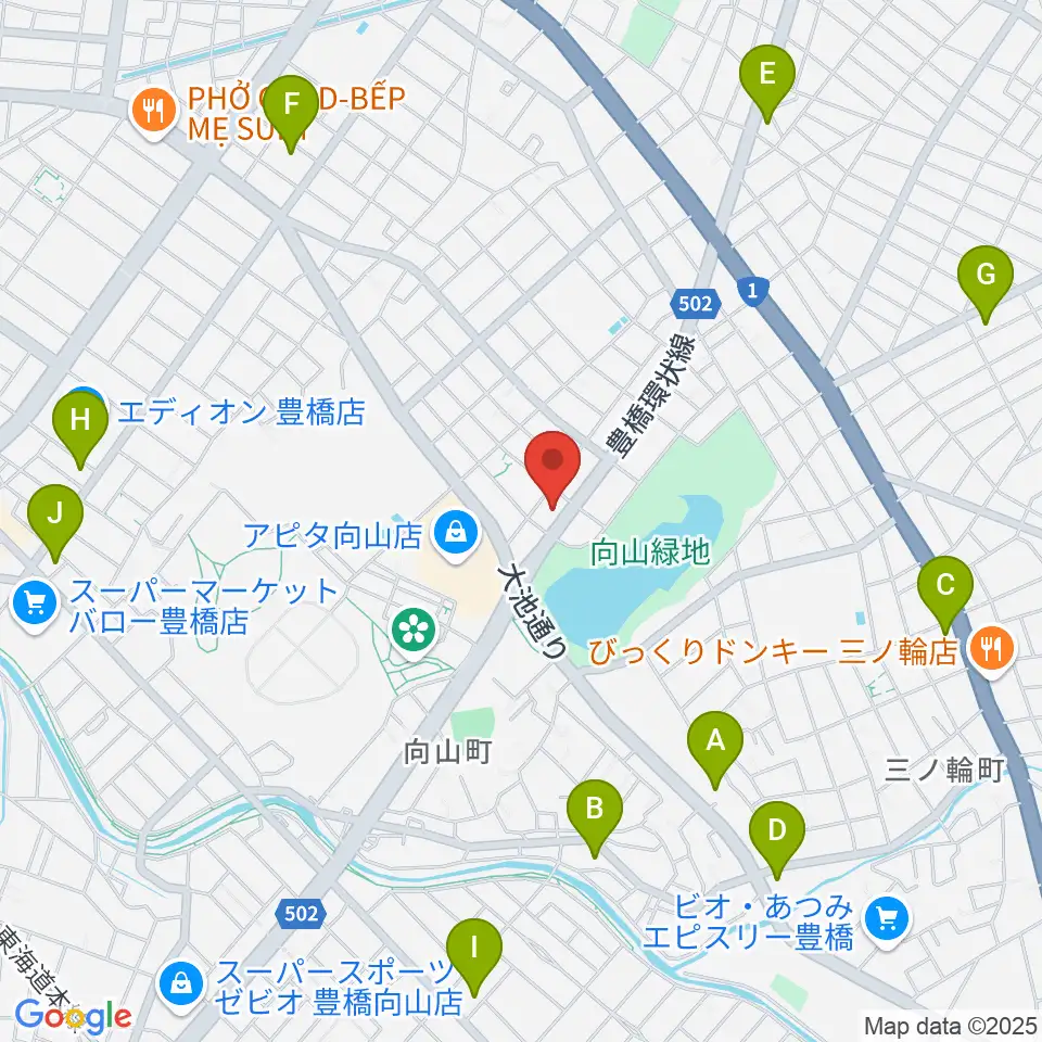 音楽創生ピアノフォルテ周辺のコンビニエンスストア一覧地図