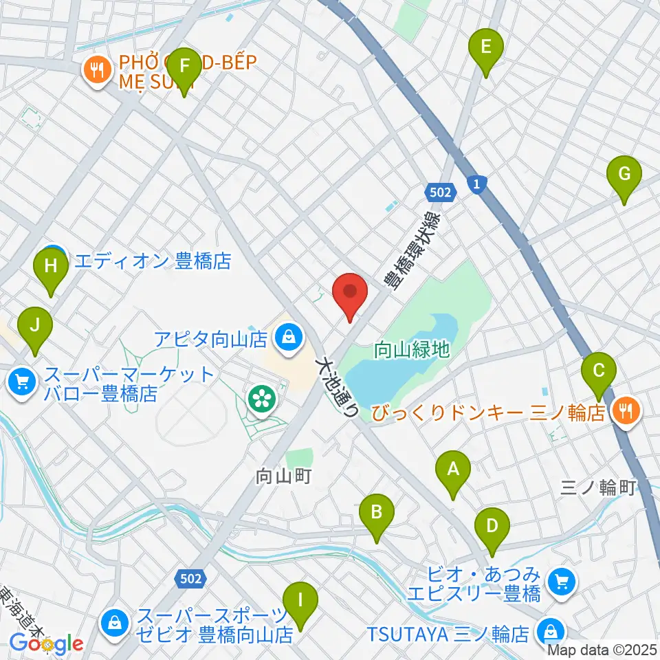 音楽創生ピアノフォルテ周辺のコンビニエンスストア一覧地図