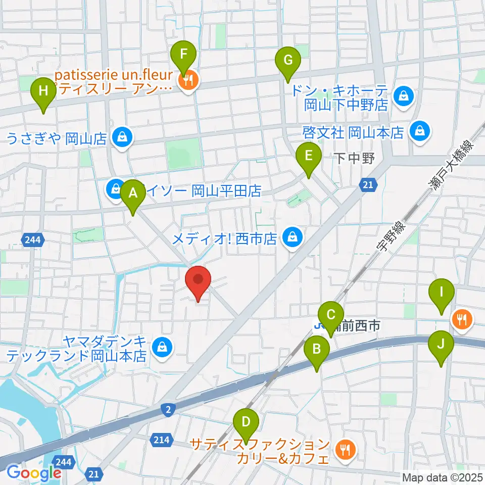 アマービレ音楽院周辺のコンビニエンスストア一覧地図