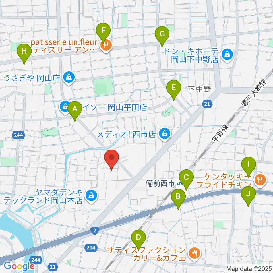 アマービレ音楽院周辺のコンビニエンスストア一覧地図