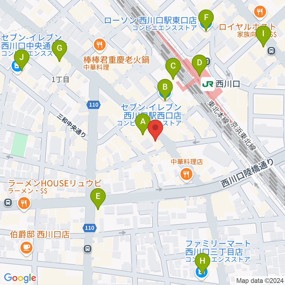 エムズパーカッションラボ周辺のコンビニエンスストア一覧地図