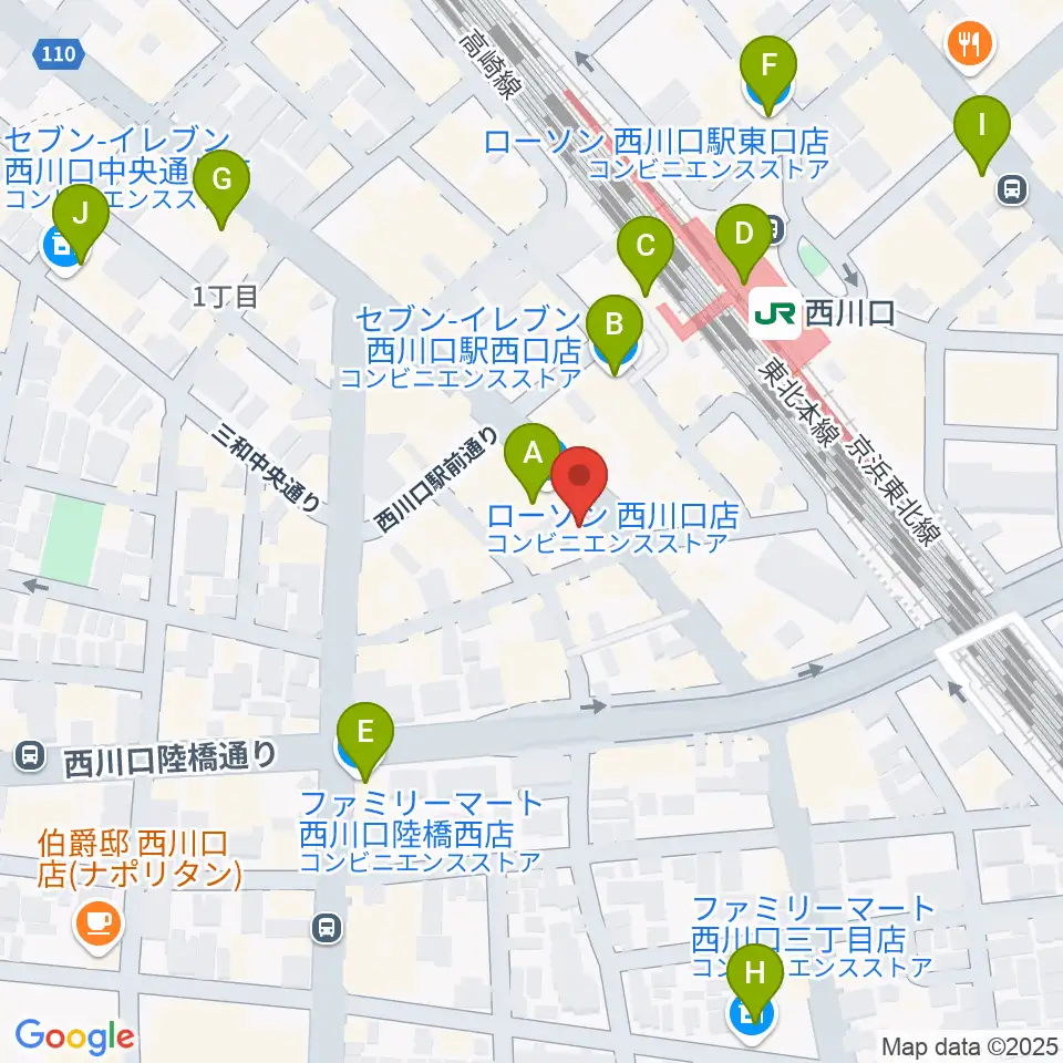 エムズパーカッションラボ周辺のコンビニエンスストア一覧地図