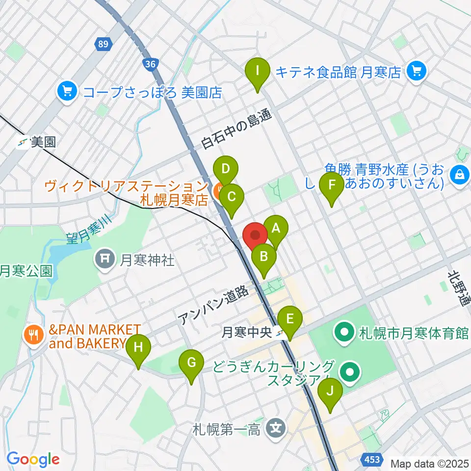 ライズ音楽院周辺のコンビニエンスストア一覧地図