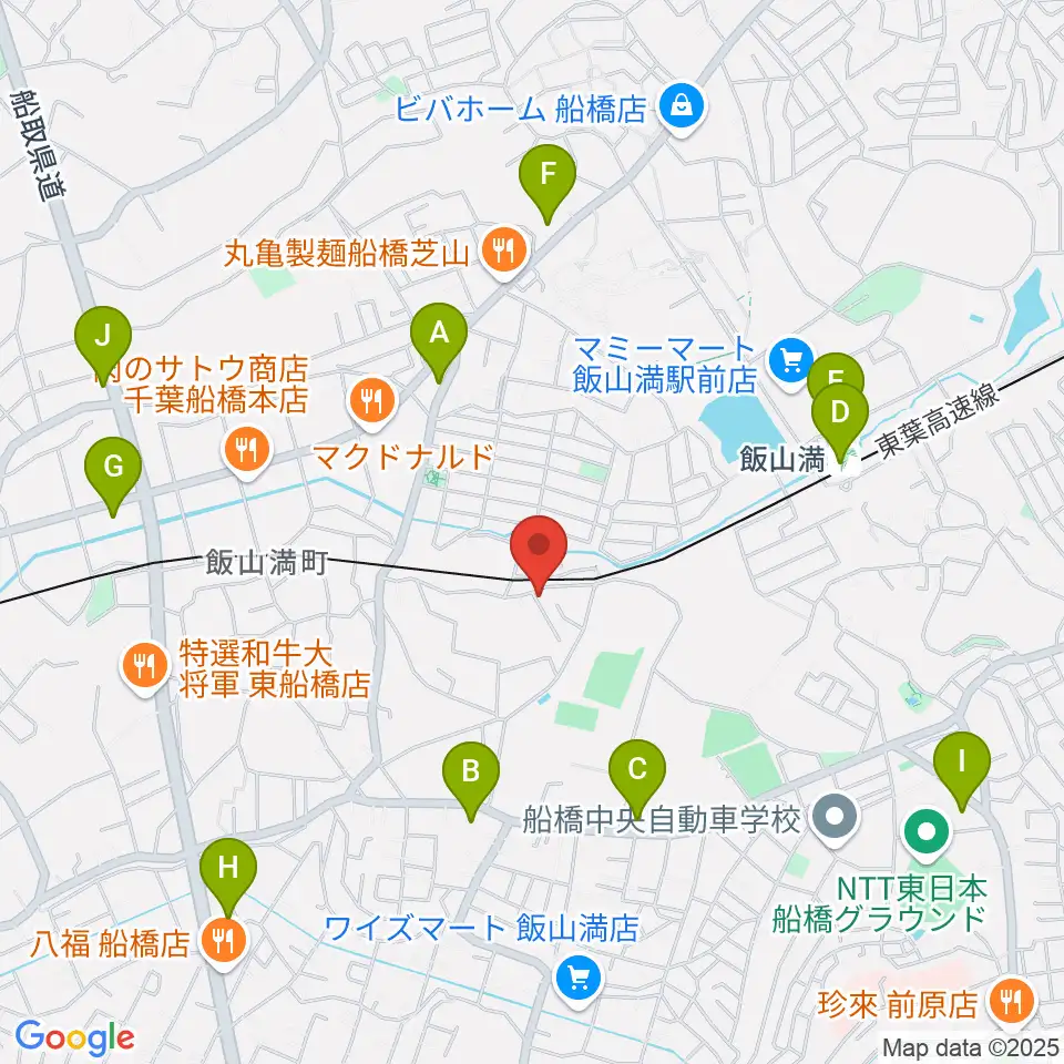 音楽空間SOLA周辺のコンビニエンスストア一覧地図