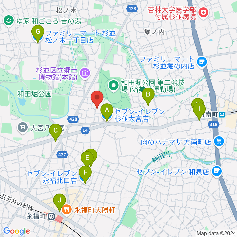 Salon O周辺のコンビニエンスストア一覧地図