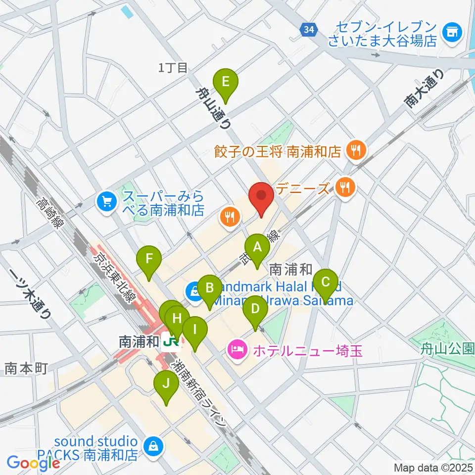 八木音楽教室周辺のコンビニエンスストア一覧地図