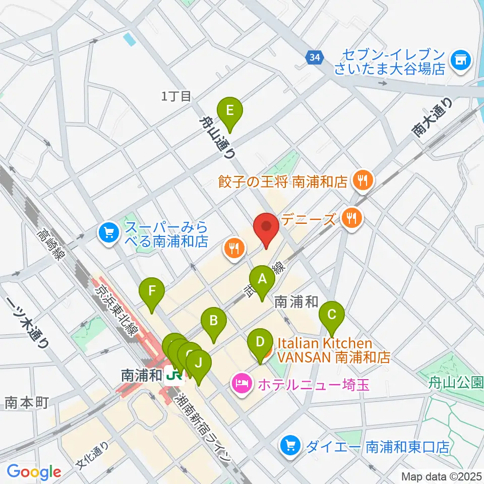 八木音楽教室周辺のコンビニエンスストア一覧地図
