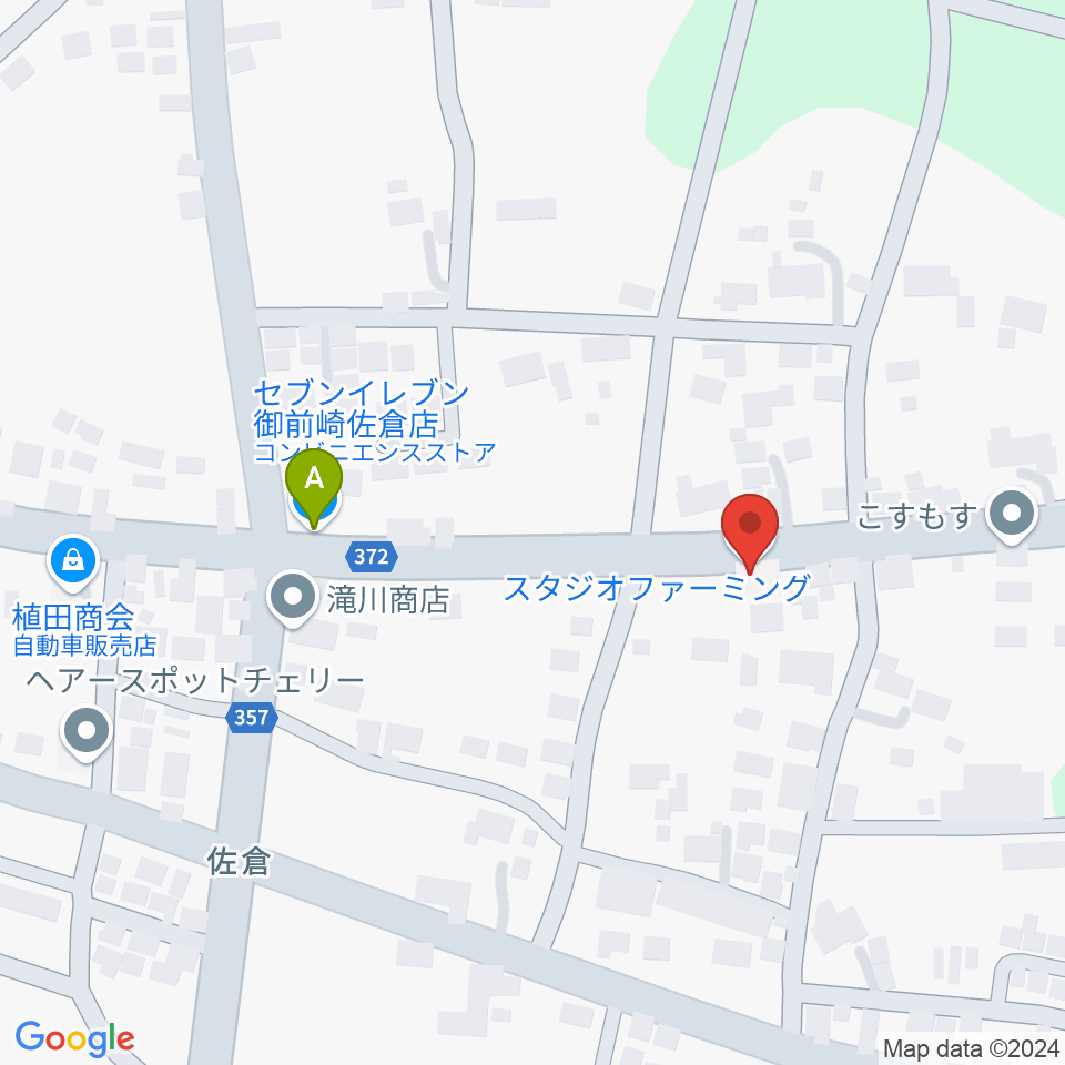 スタジオファーミング周辺のコンビニエンスストア一覧地図