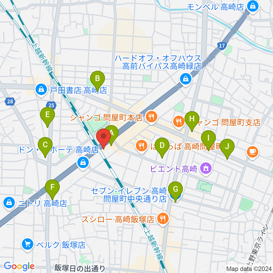 シュバイツァ音楽教室周辺のコンビニエンスストア一覧地図