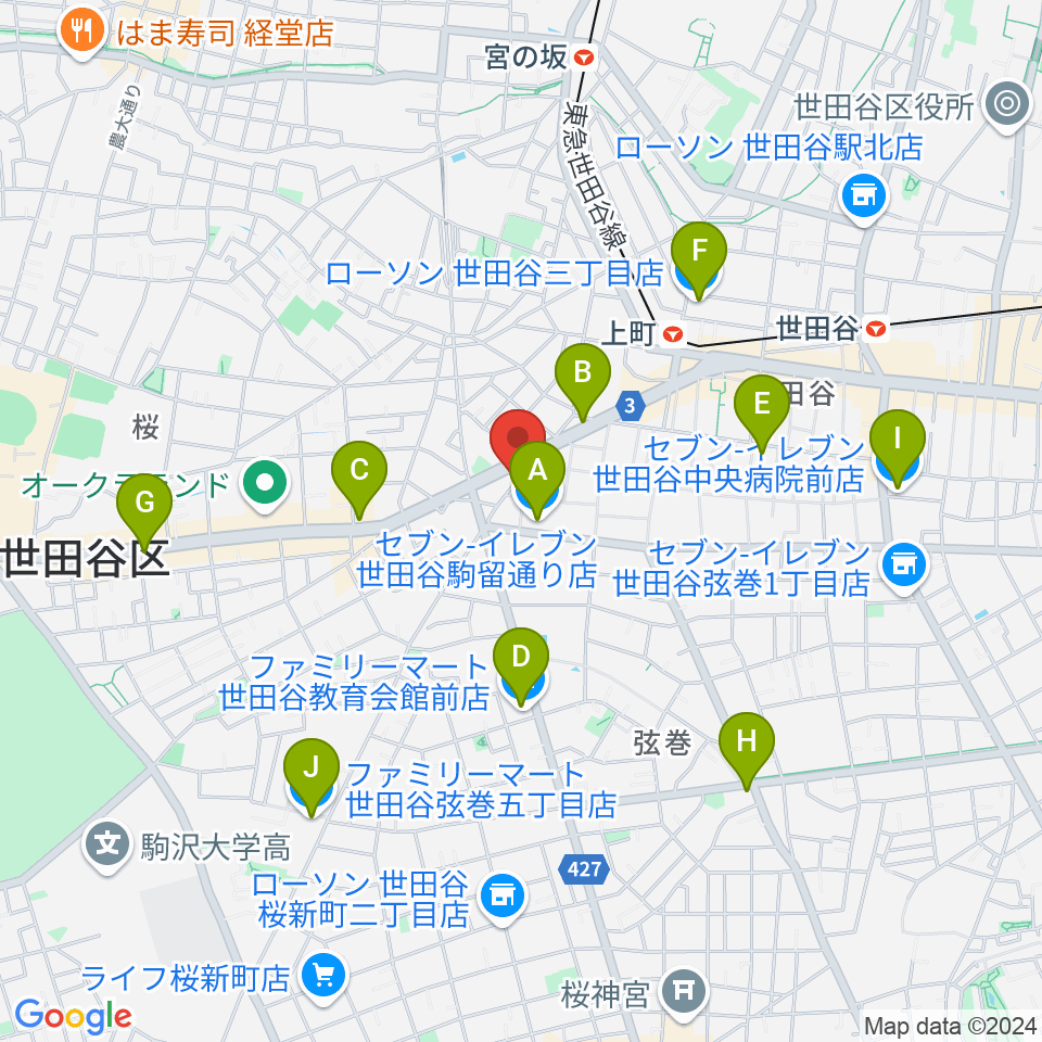 ハイエースサウンドシステムズ周辺のコンビニエンスストア一覧地図