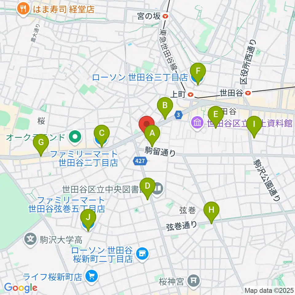 ハイエースサウンドシステムズ周辺のコンビニエンスストア一覧地図