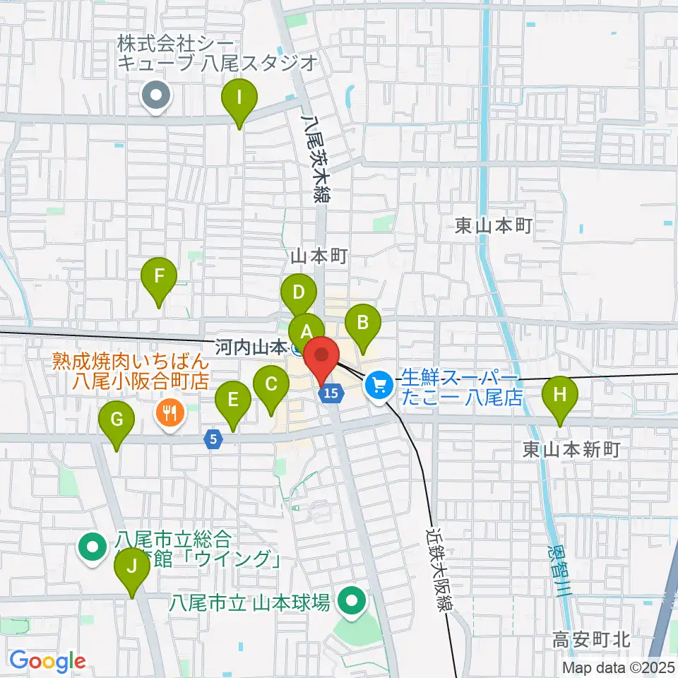 F2おんがく教室周辺のコンビニエンスストア一覧地図