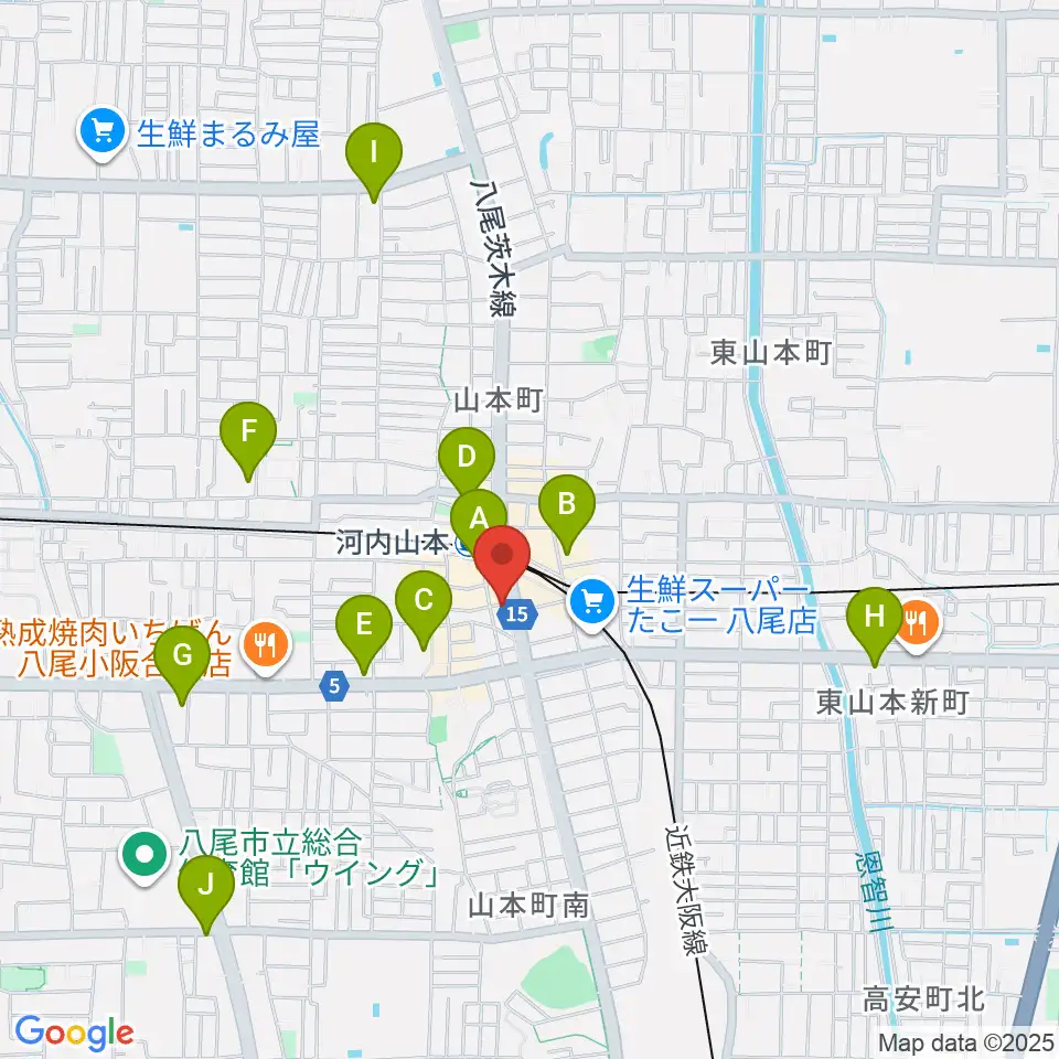 F2おんがく教室周辺のコンビニエンスストア一覧地図