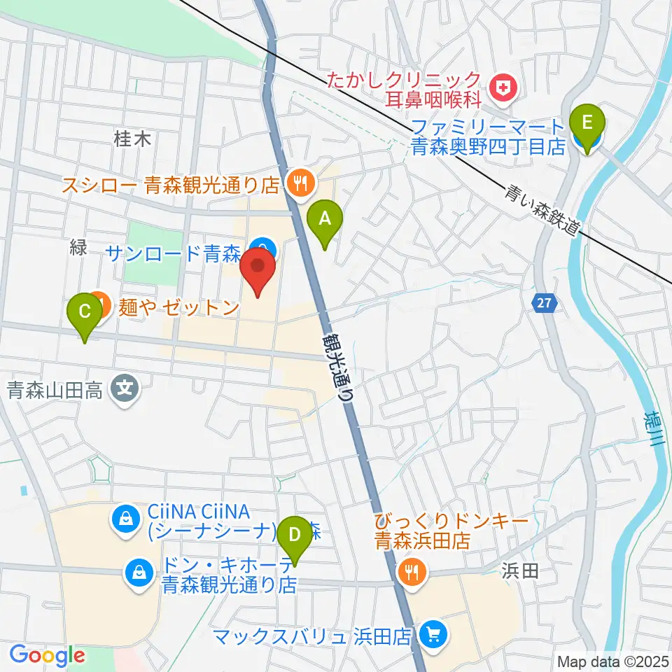 カルチャーセンターRAB学苑周辺のコンビニエンスストア一覧地図