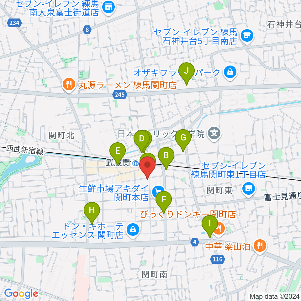 スタヂオワイズ周辺のコンビニエンスストア一覧地図