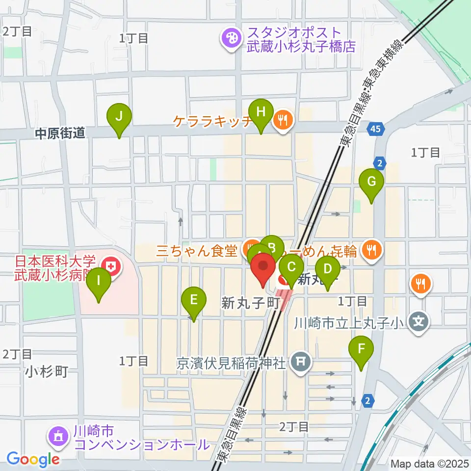 ルナハープ教室周辺のコンビニエンスストア一覧地図