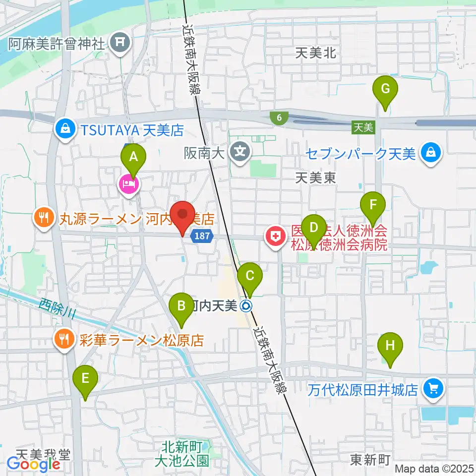 ハウスムジーク音楽教室周辺のコンビニエンスストア一覧地図