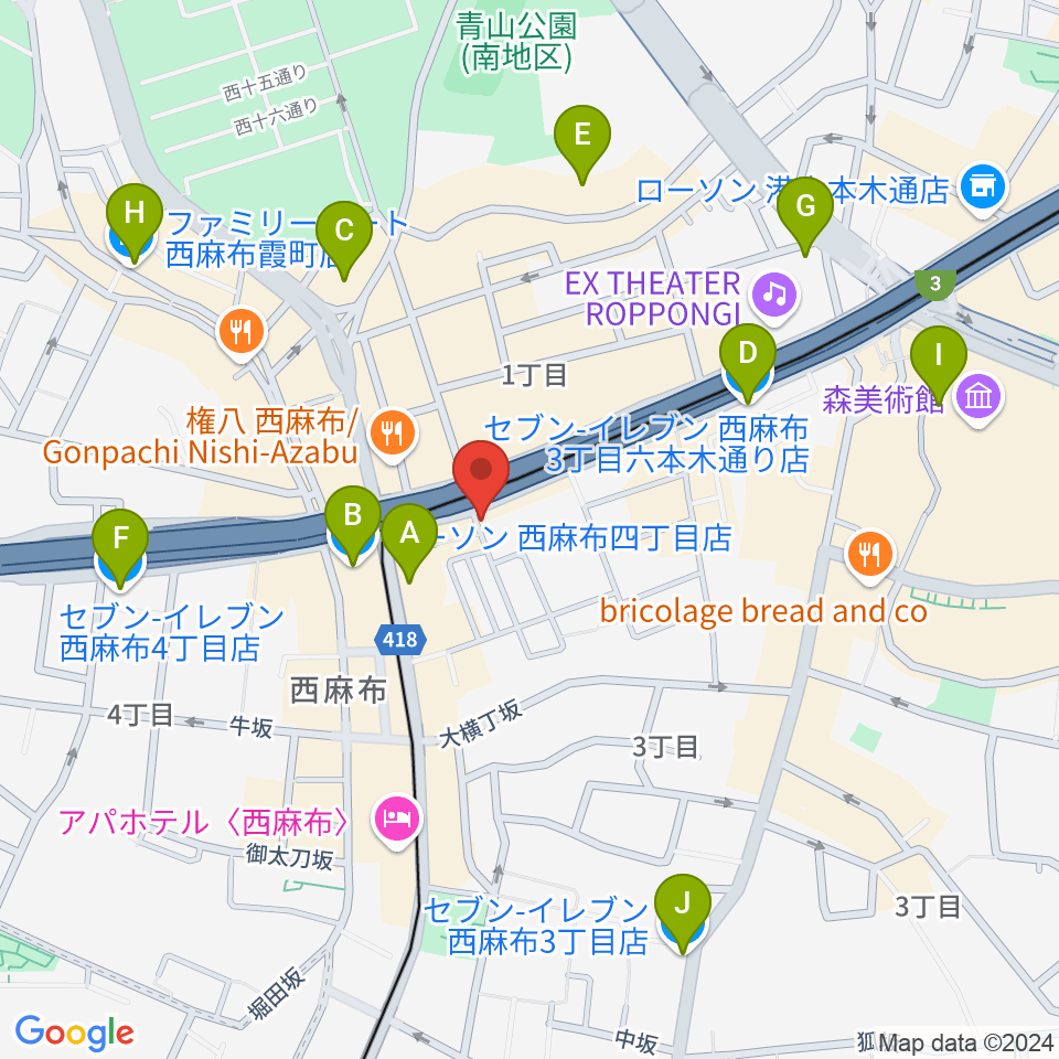 千藤三味線学院周辺のコンビニエンスストア一覧地図