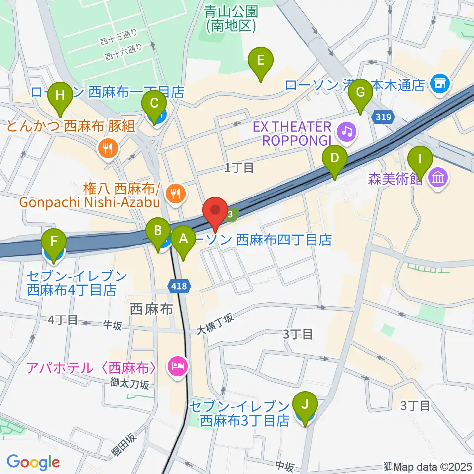 千藤三味線学院周辺のコンビニエンスストア一覧地図
